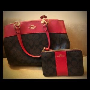 Coach handbag and wristlet